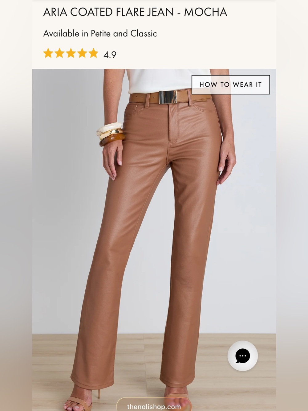 Noli Aria Flare Jean - Mocha Brown